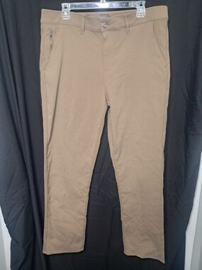 Weatherproof Vintage Men's Khaki Pants 38x30 Stretch Chino Tan Casual